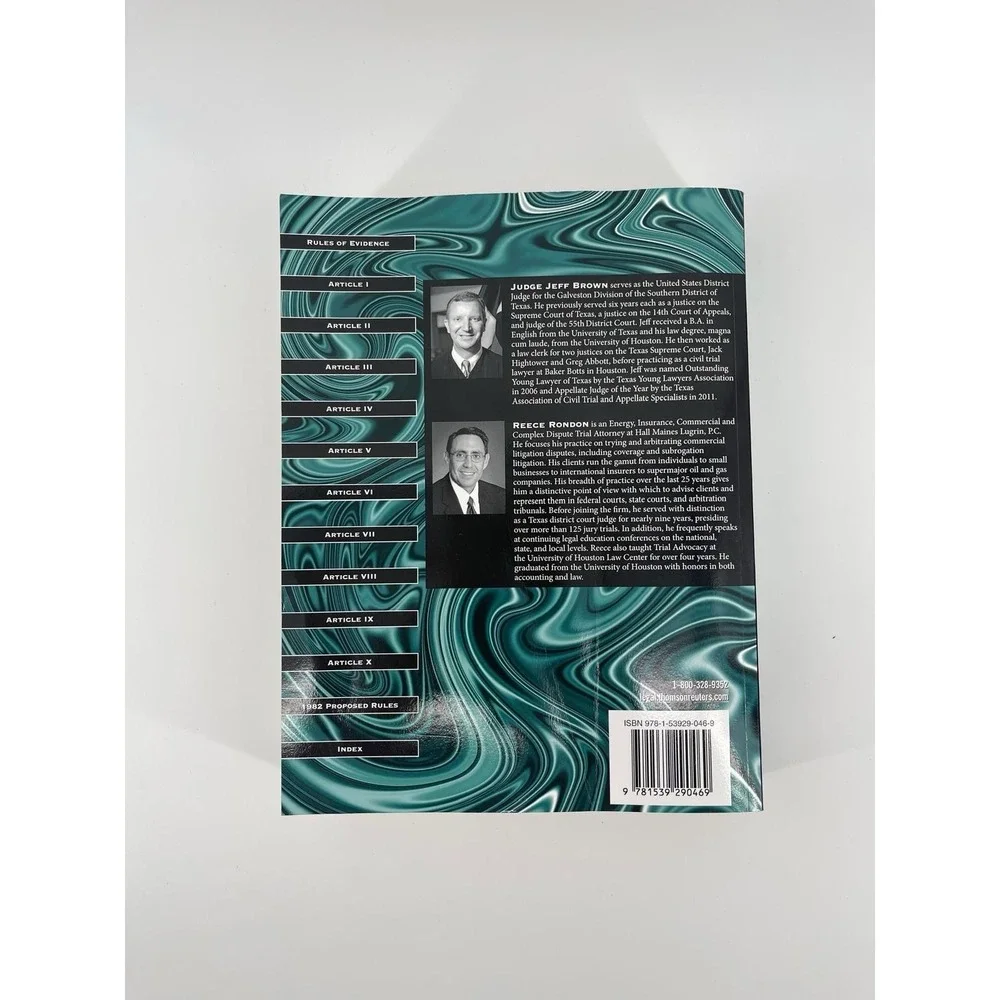 Texas‎ Rules of Evidence Handbook 2022 Edition Paperback OConnor Law Book
